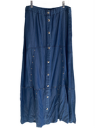 The Kooples Denim Button Maxi Skirt - M