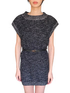Louis Vuitton 2023 Grey Knit Wool Shift Mini Dress - S