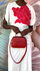 Chanel Paris-Rome Coco Curve Red Leather Vanity Case Bag