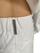Brunello Cucinelli White Monili Wide Leg Jogger - L