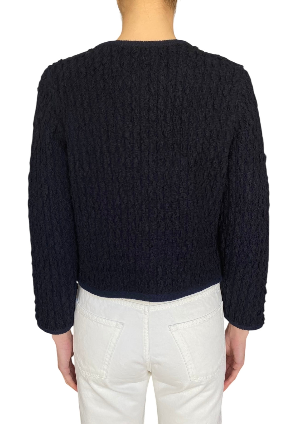 Nili Lotan Navy “Bridget” Wool Cardigan - S
