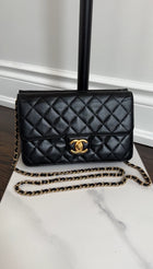 Chanel Small Black Quilted Leather Crossing Times Crossbody Bag