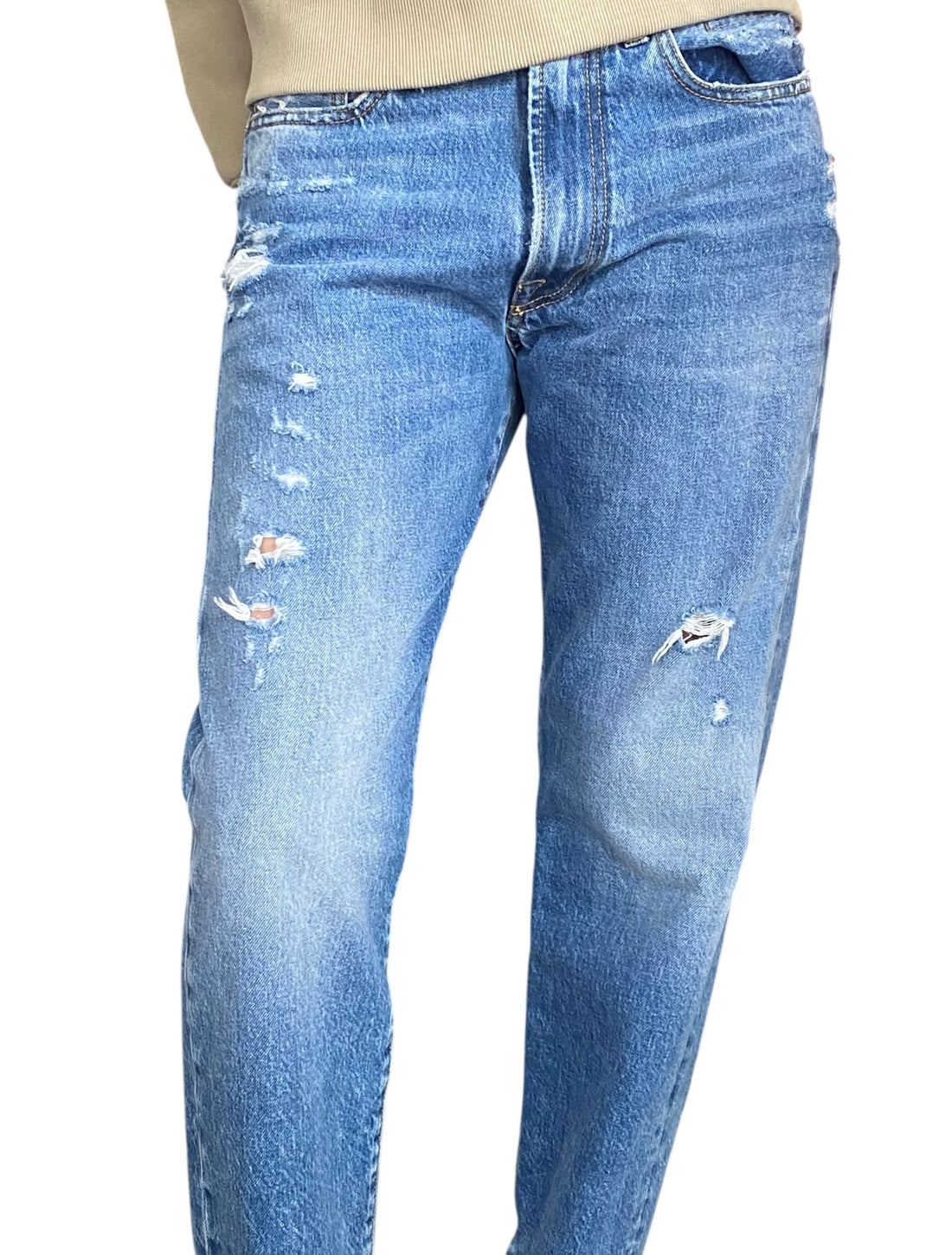 R13 Distressed Mom Denim - W26