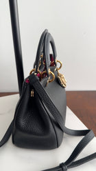 Christian Dior Black Mini Diorissimo Leather Two-Way Bag