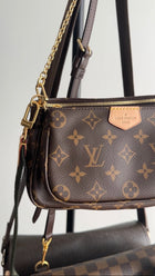 Louis Vuitton Monogram Multi Pochette with Dark Green Strap