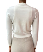 Brunello Cucinelli Ivory Cashmere Cropped Cardigan - S