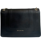 Bvlgari Black Leather Serpenti Shoulder Bag