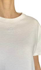 Loewe White Anagram Asymmetric Logo Tee - XS / US 2-4
