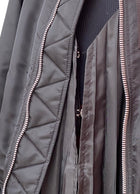 Sacai Black Peplum Lined Bomber Jacket - JP 1 / US 6