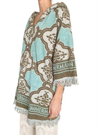 Zimmermann Green Cotton Terry Jacquard Fringe Mini Dress  - 1 / S-M / US 4-6