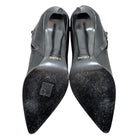 Celine Black Calfskin Triomphe Logo Verneuil Ankle Boot - 37.5