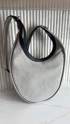 Hermes Vintage 2000's Black Leather and Toile Sac Luco Hobo Bag