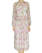 Zimmermann Pink Multi “Super Eight” Floral Silk Braided Midi Dress - 2 / M / US 8
