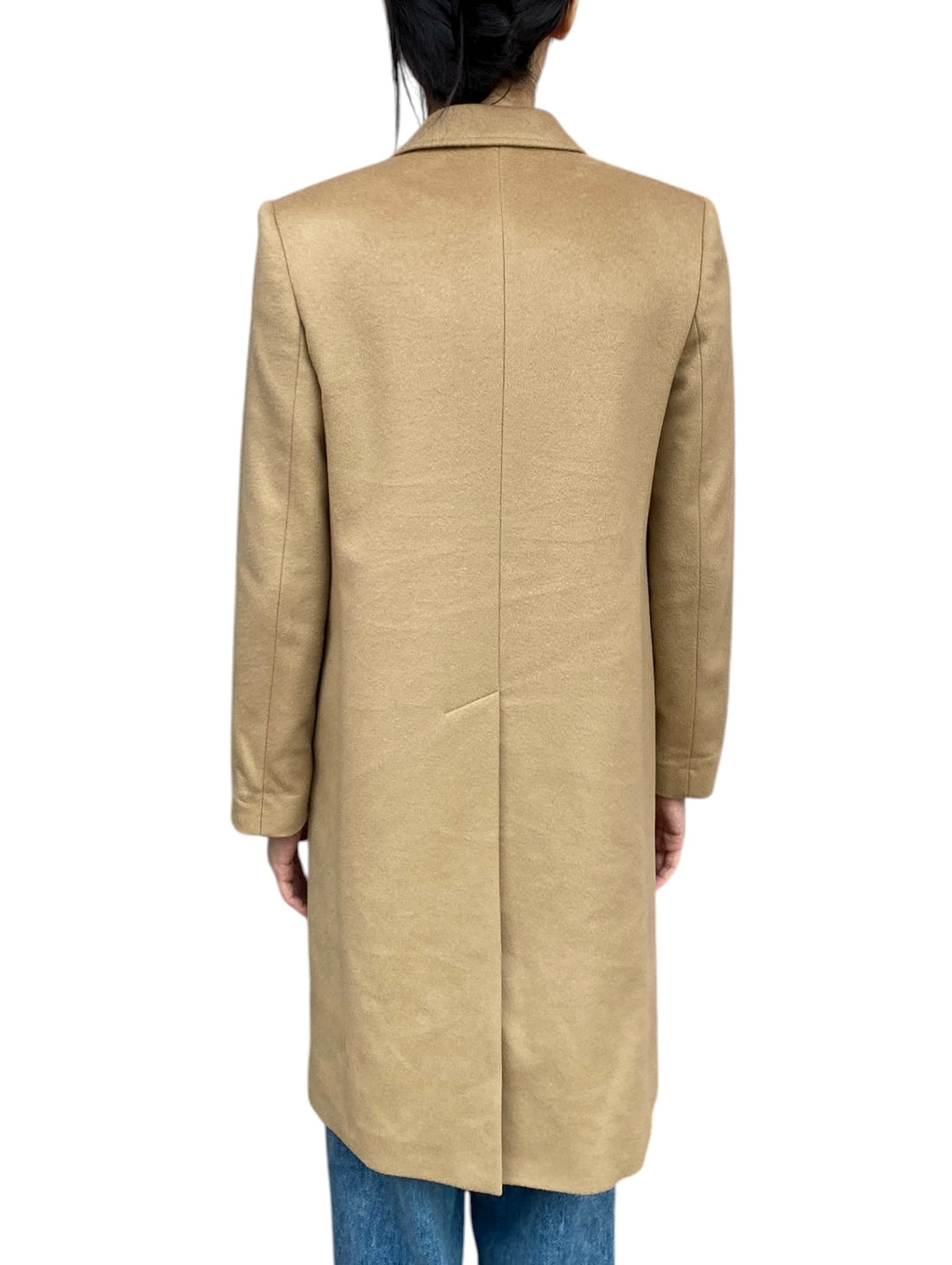 Burberry Tan Bramley Long Wool Coat - US 6