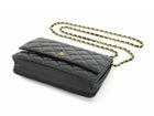 Chanel Black Lambskin Leather CC Classic Wallet on Chain GHW