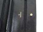Chanel Black Lambskin Leather CC Classic Wallet on Chain GHW