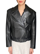 Anine Bing Black Moto Greer Leather Jacket - S