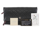 Chanel Black Quilted Lambskin Beauty Foldover Clutch Bag