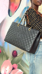 Chanel Black Caviar Leather GST XL Grand Shopping Tote GHW