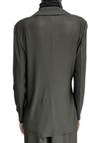 Giorgio Armani Brown Jersey Draped Blazer - 44 / US 8