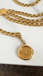 Chanel 94P Medallion Gold Tone Chain Belt