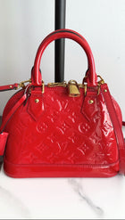 Louis Vuitton Alma BB Vernis Red Mini Bag