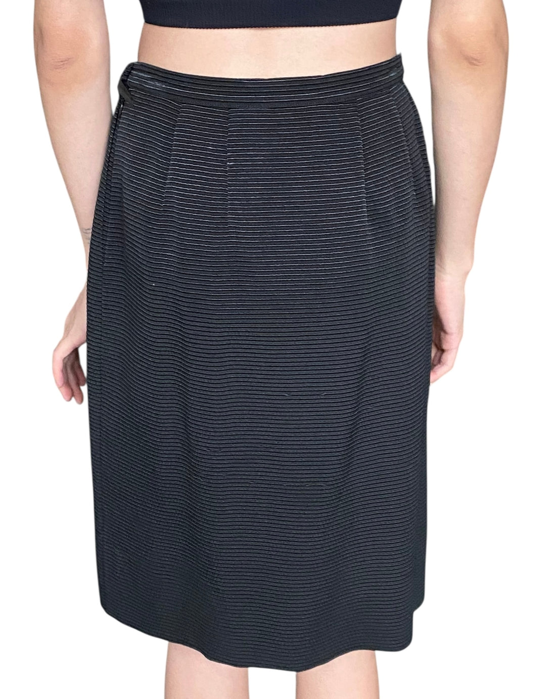 Celine Vintage Black Jewel Button Skirt Suit - 40 / US 4