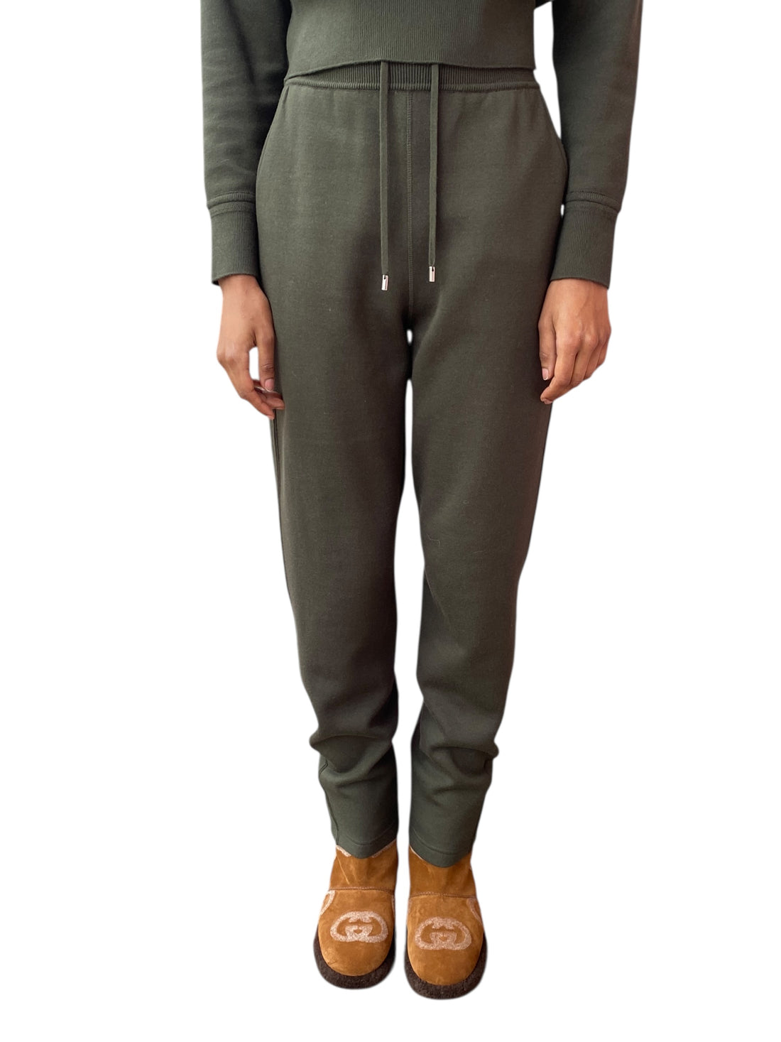 Loro Piana Olive Green Two-Piece Track Suit Set - S