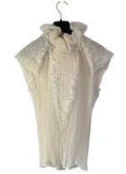 Chanel Silk Ruffle Sleeveless Top