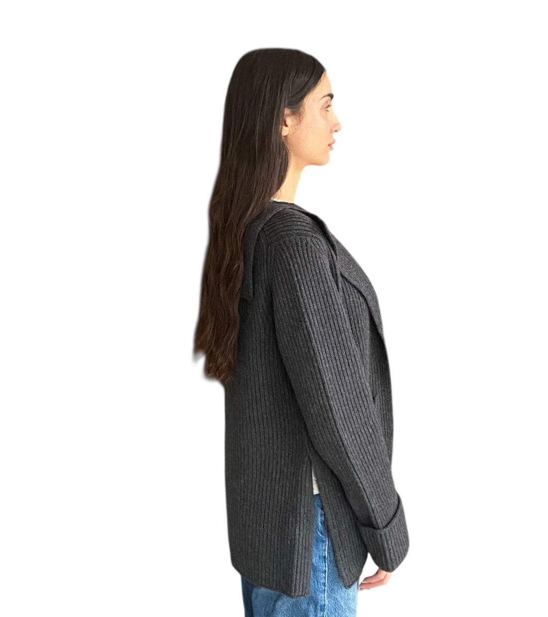 Naked Cashmere Grey Ribbed Cardigan - XS