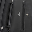 Chanel Black Black Lambskin Leather CC Classic Wallet on Chain SHW