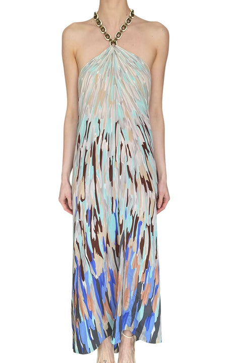 Missoni Multicolour Printed Backless Halter Gown - 40 / S / US 4
