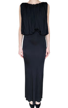 Saint Laurent Black Jersey Low Back Sleeveless Gown - F38 / US 4