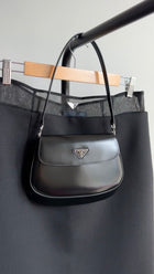 Prada Small Cleo Brushed Leather Shoulder Bag With Flap