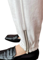 Brunello Cucinelli White Monili Embellished Jogger Pant - M