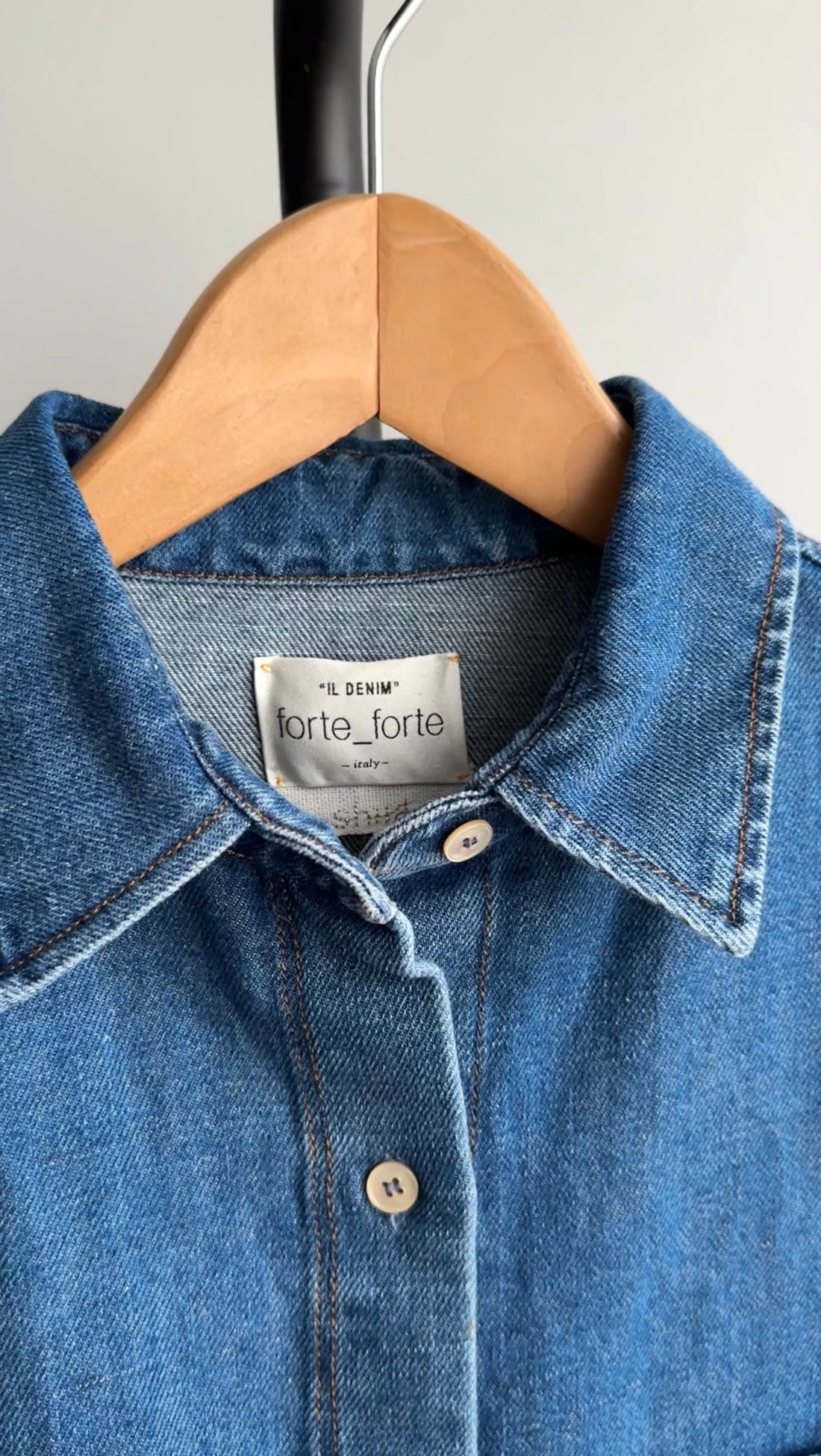 Forte Forte Blue Denim Button Down Shirt - S / M