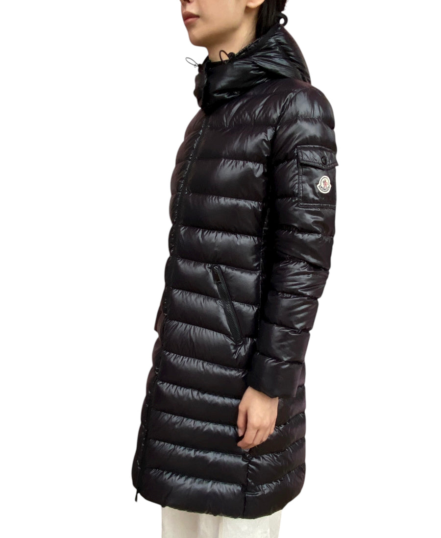 Moncler Black Moka Long Puffer Jacket - 3 / L / US 10