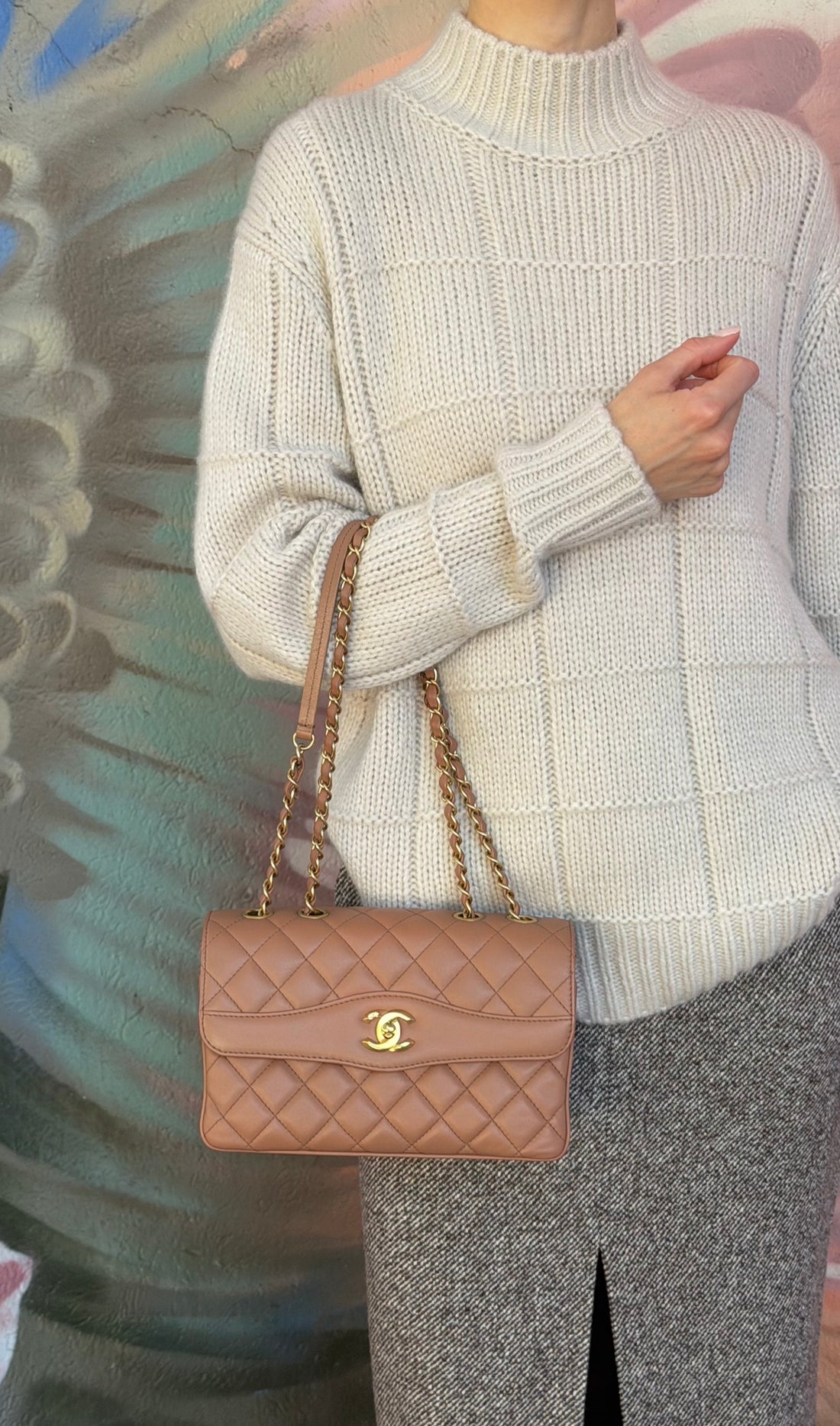 Chanel Quartz Brown Quilted Leather Daily Companion Medium Single Flap Bag