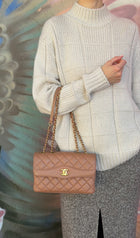 Chanel Quartz Brown Quilted Leather Daily Companion Medium Single Flap Bag