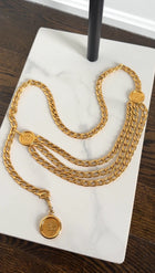 Chanel 94P Medallion Gold Tone Chain Belt