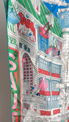 Hermes Le Grand Prix Blue White Pink Silk 90cm Scarf