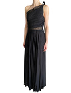Giambattista Valli Black Lace Trim One-Shoulder Evening Gown - IT 44 / M / US 6-8