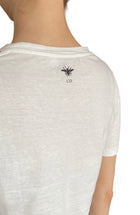 Christian Dior White & Red L'Union Fait La Force Emblem Graphic Tee - XS / US 2-4