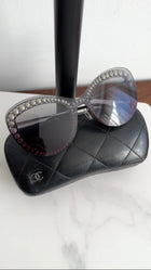 Chanel Pearl Shield Gradient Lens 4238 Sunglasses