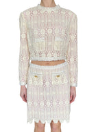 Giambattista Valli Ivory Lace 2-piece Skirt Set - IT 44 / US 8