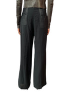 Rick Owens Black Sheer Wide Leg Trousers - 42 / US 8