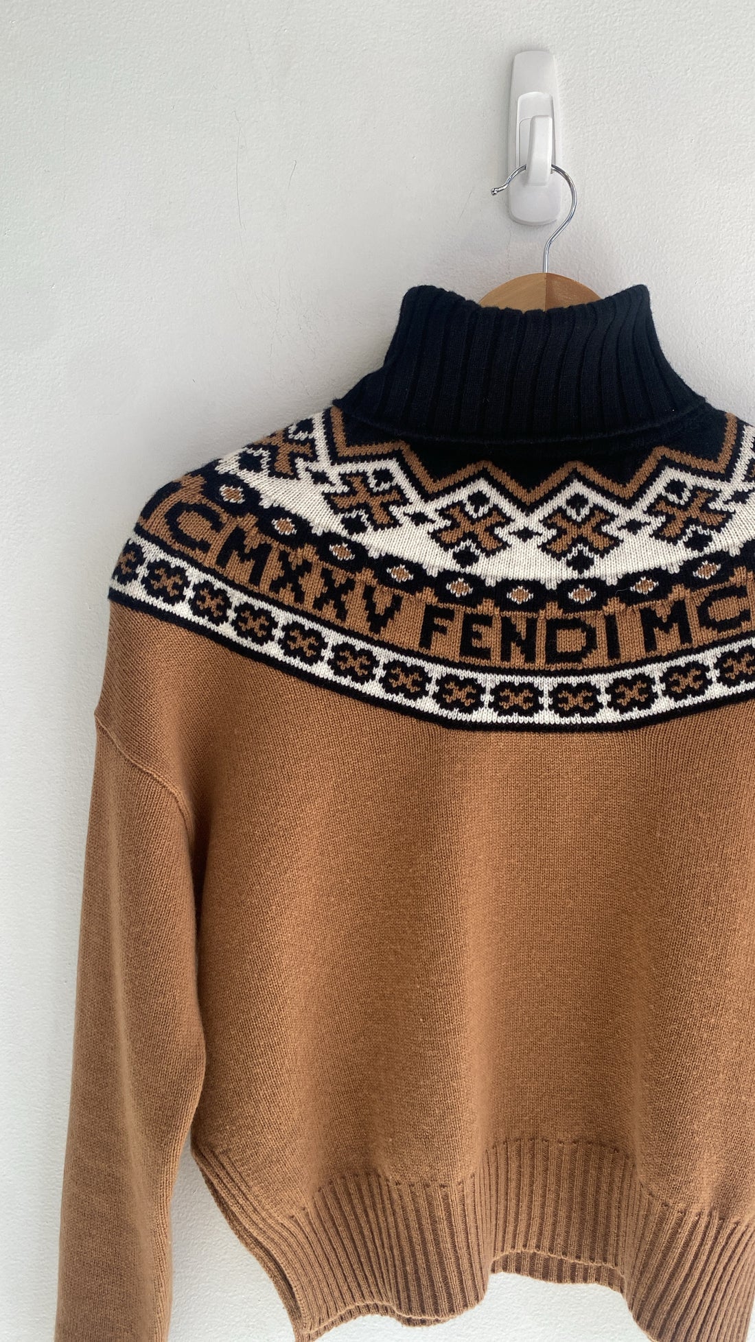Fendi Knit Logo Turtleneck Sweater - 36