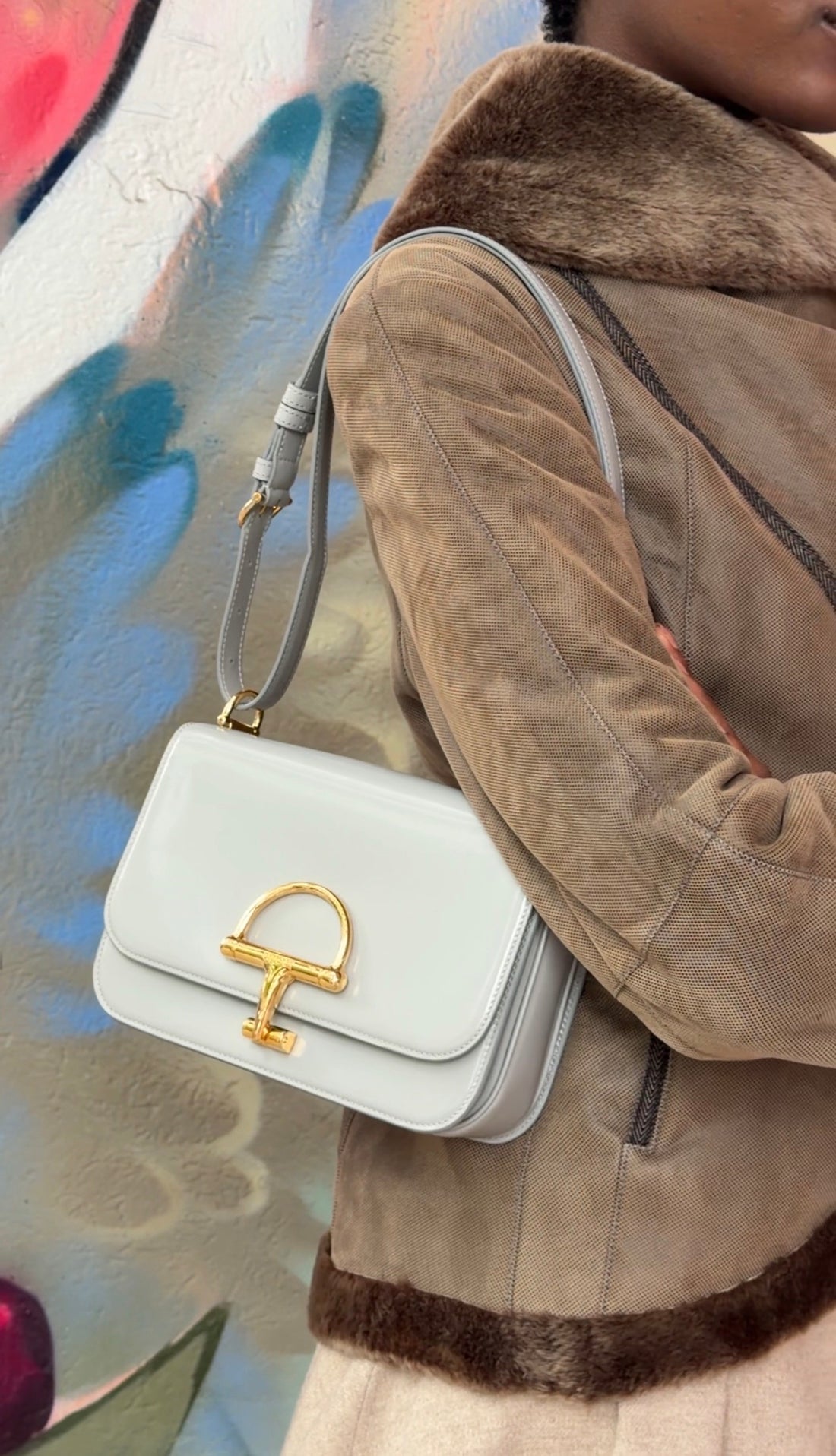 Gucci Grey Siena Small Horsebit Shoulder Bag