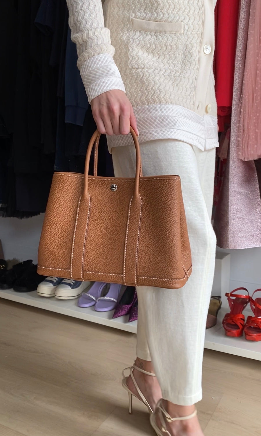 Hermes Garden Party 30 TPM Gold Negonda Leather Tote Bag 2025