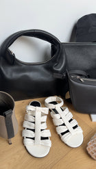 The Row Black Leather Small Everyday Shoulder Bag